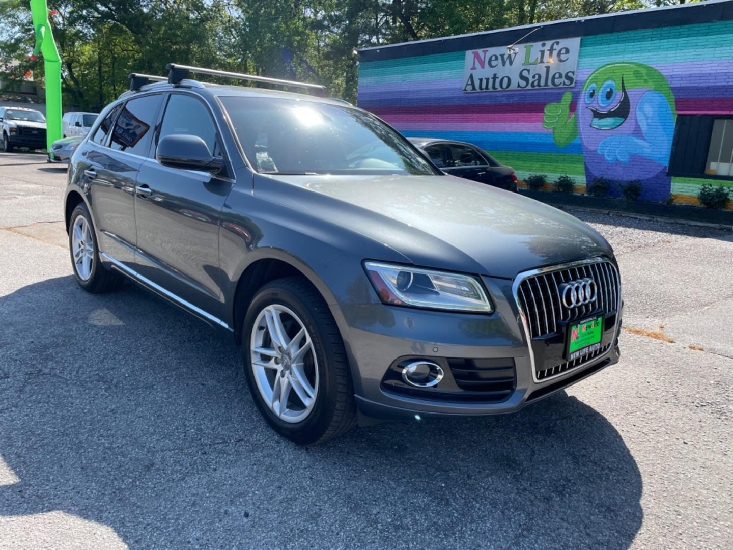 2015 GRAY AUDI Q5 2.0T QUATTRO PREMIUM PLUS (WA1LFAFP1FA) with an 2.0L engine, Automatic transmission, located at 5103 Dorchester Rd., Charleston, SC, 29418-5607, (843) 767-1122, 36.245171, -115.228050 - Beautiful interior with Leather, Panoramic sunroof, Navigation, Back Up Camera, Blind Spot Monitor, Rear Parking Sensors, Bluetooth, Dual Climate Control, Power Everything (windows, locks, seats, mirrors), Memory/Heated Seats, Power Liftgate, All-weather Mats, Keyless Start and Entry, Alloy Wheels, - Photo#0